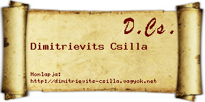 Dimitrievits Csilla névjegykártya