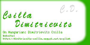 csilla dimitrievits business card